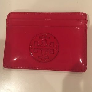 Tory Burch patent leather card holder